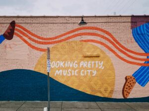 Music City Mural Orange and Red
