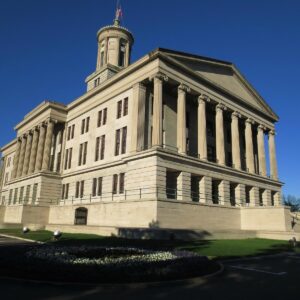 Tennessee State Capitol with four burials on the grounds